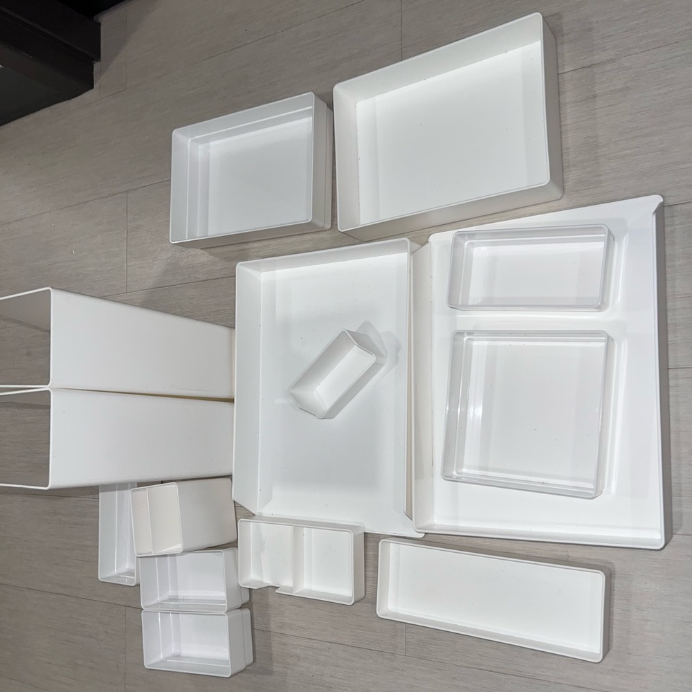 Plastic Desk Organizer Bundle, Drawer Organizer : 15 pieces